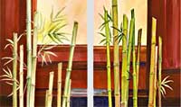 Bamboo in Red I and II