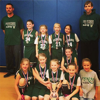 Pickens County Girls 7-8 All Star Team Placed Second in State