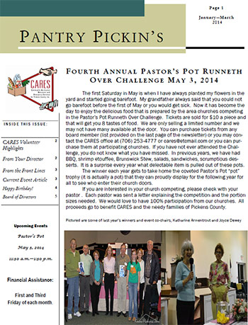 CARES January-March 2014 Newsletter