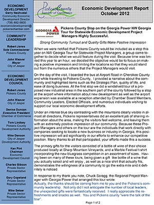 Economic Development Report October 2012