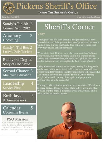 Pickens Sheriff's Office June Newsletter