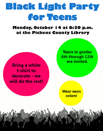 Black Light Party for Teens