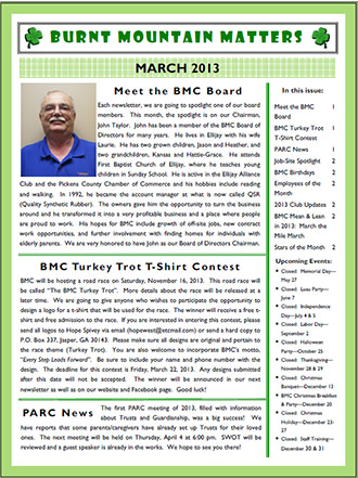 Burnt Mountain Matters March 2013