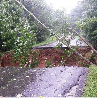 Conditions in Pickens County from Flooding