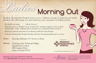 Ladies' Morning Out on Saturday, February 11 -  9 a.m. to Noon