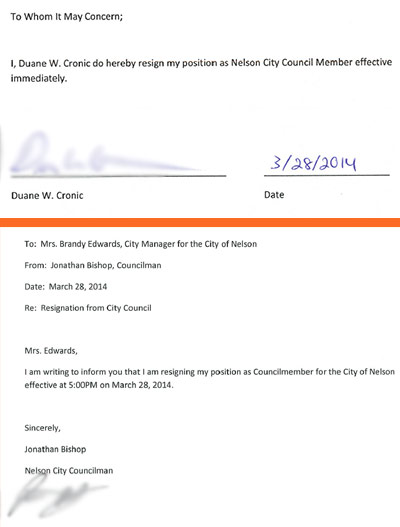 Nelson City Council Members Cronic and Bishop Resign