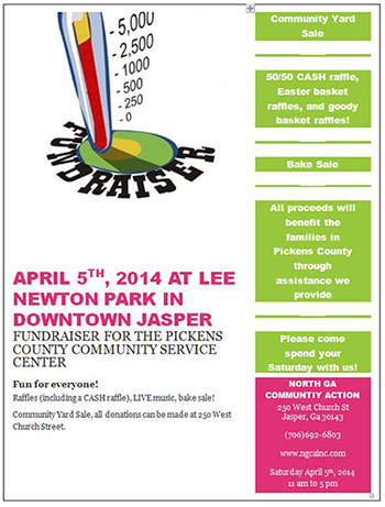 Pickens County Community Service Center Yard Sale on April 5th