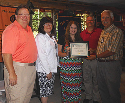 OPTIMISTS AWARD TWO NEW SCHOLARSHIPS