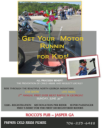 Motorcycle Rally to Prevent Child Abuse on June 30th