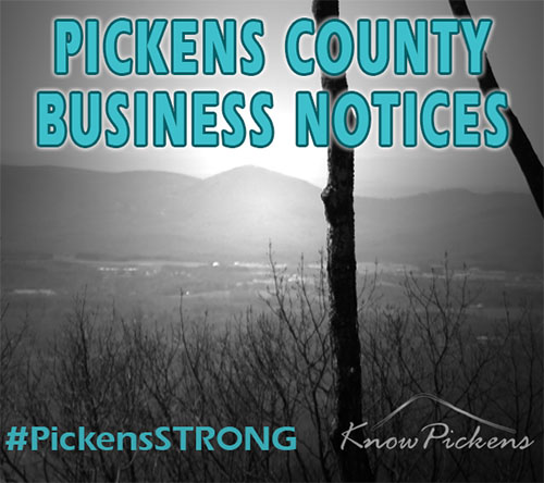 Pickens County Business NOTICES