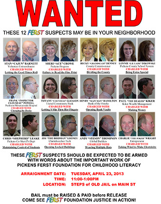 WANTED: THE 2013 PICKENS FERST JAIL AND BAIL DETAINEES