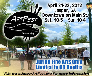 Jasper Artfest in downtown Jasper - April 21-22