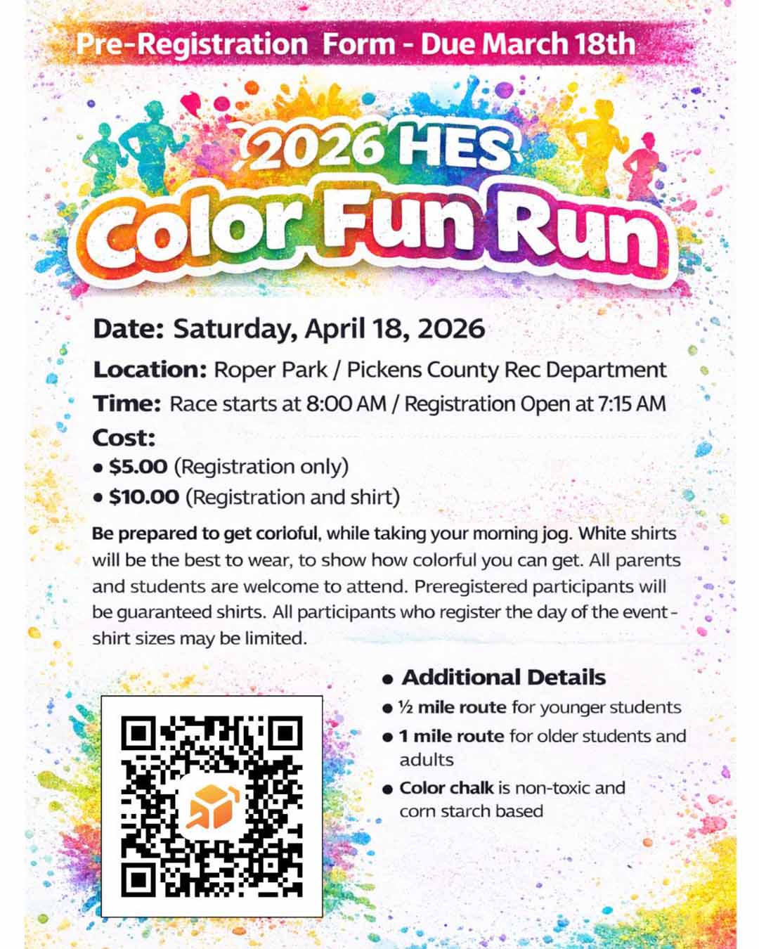 2026 HES Color Fun Run