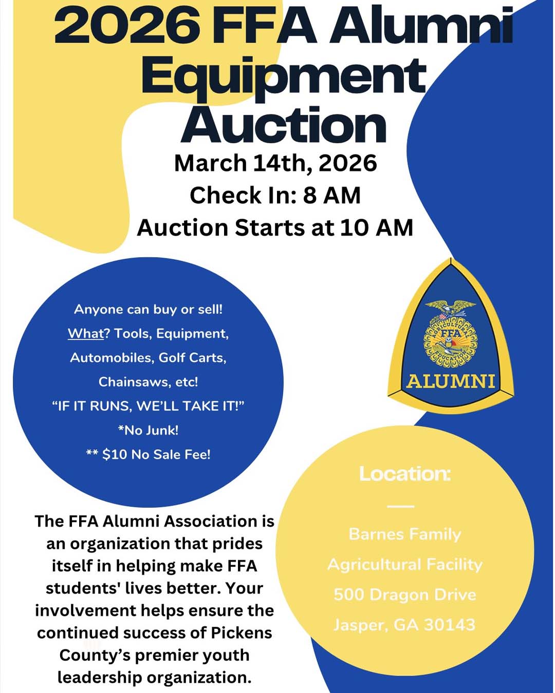 FFA Alumni Equipment Auction