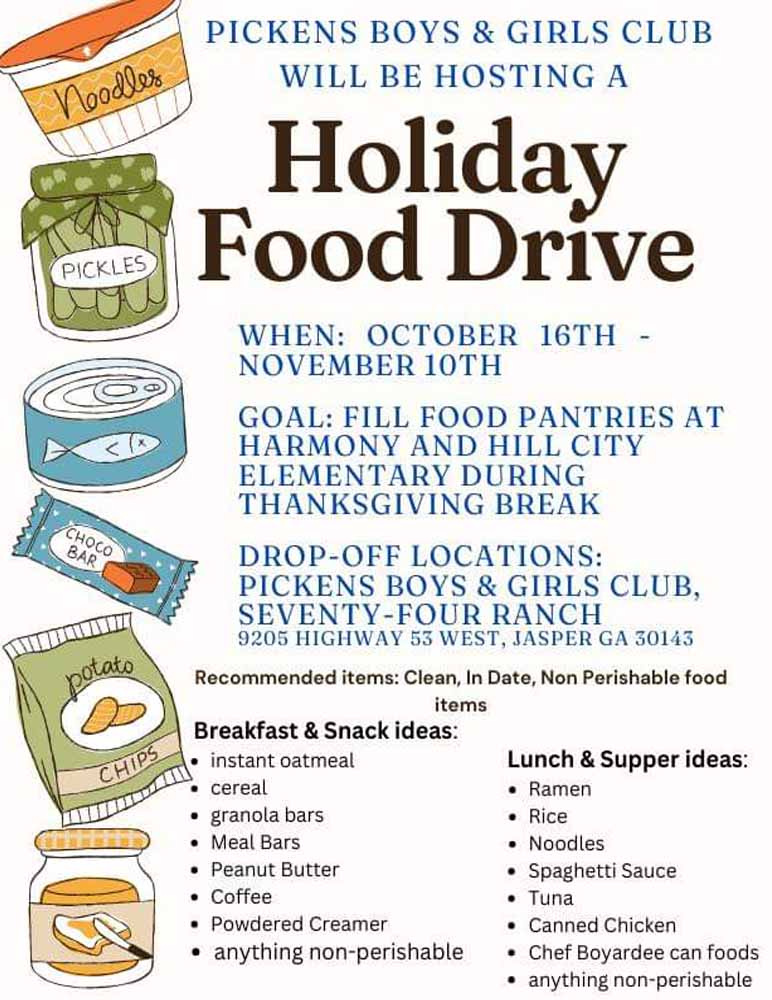 Holiday Food Drive Deadline