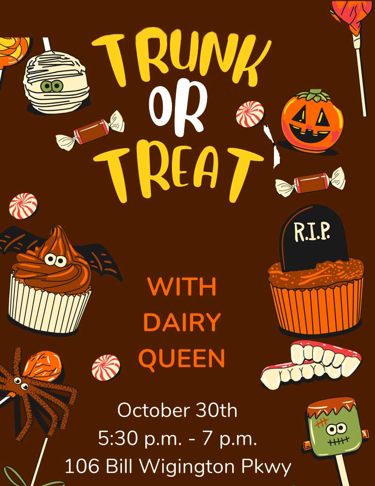 Dairy Queen Jasper Trunk or Treat on October 30, 2023 0530 PM Pickens County Event