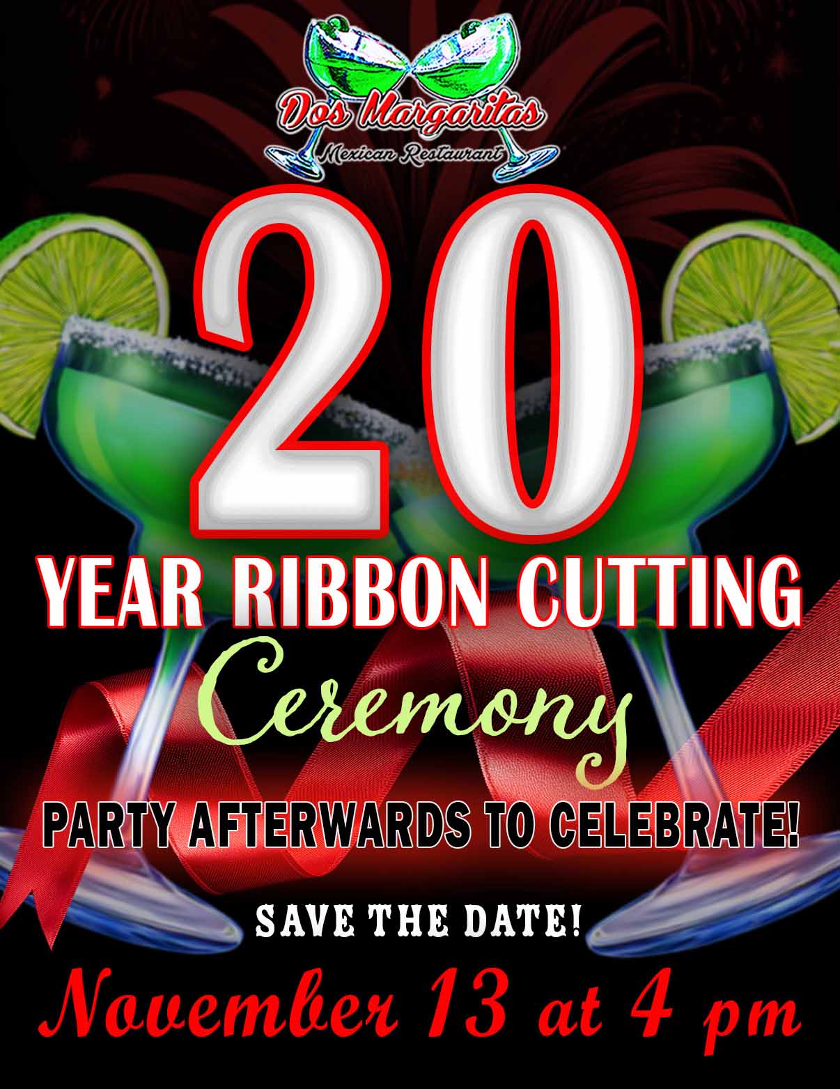 Dos Margaritas 20th Anniversary