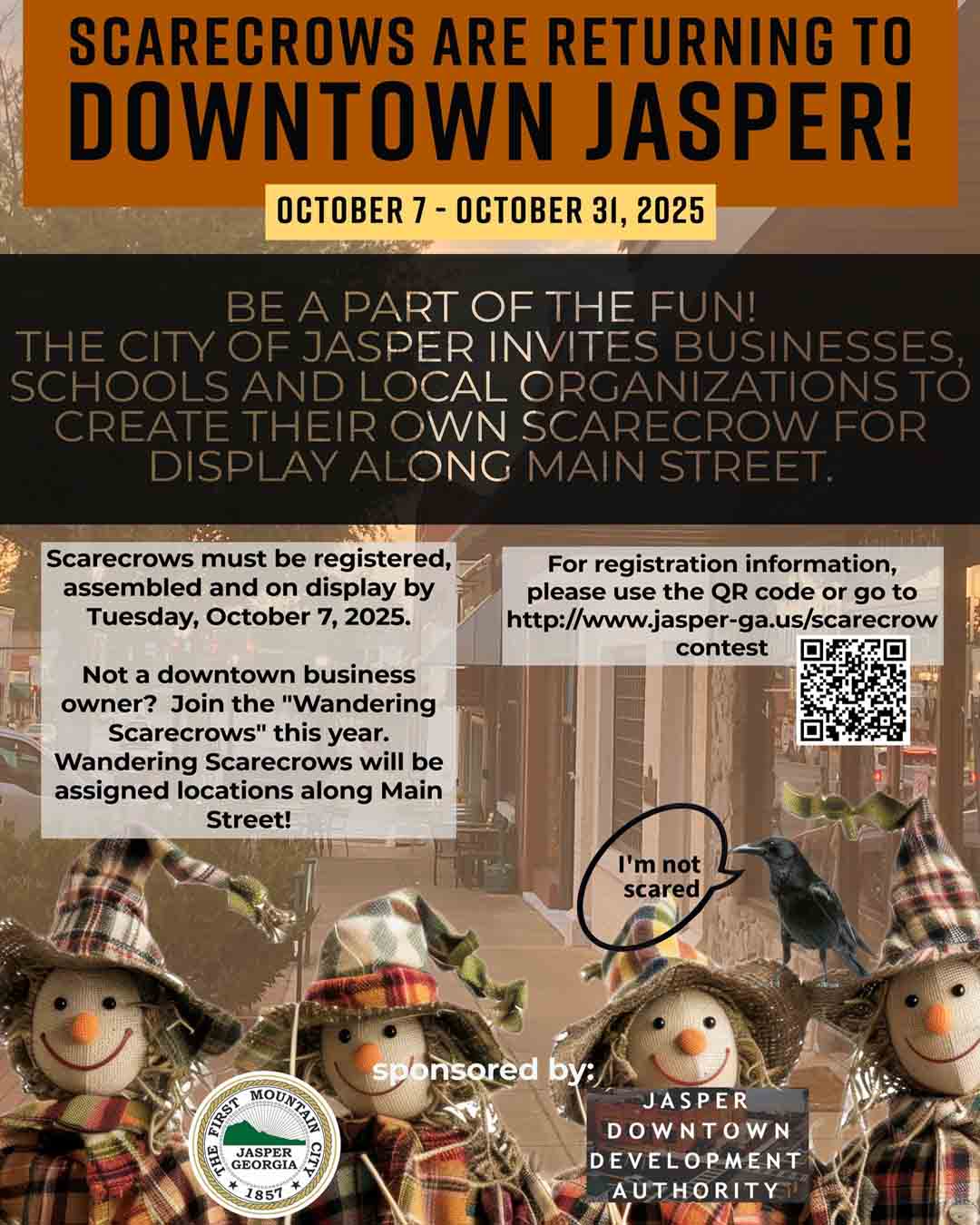 Downtown Jasper Scarecrow Registration Deadline
