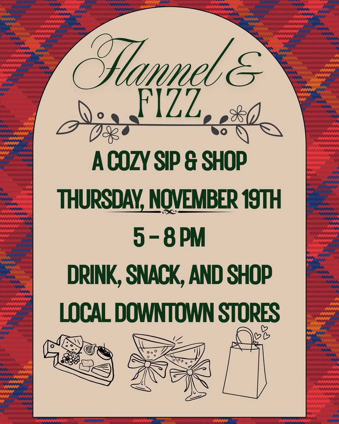 Flannel & Fizz Sip & Shop
