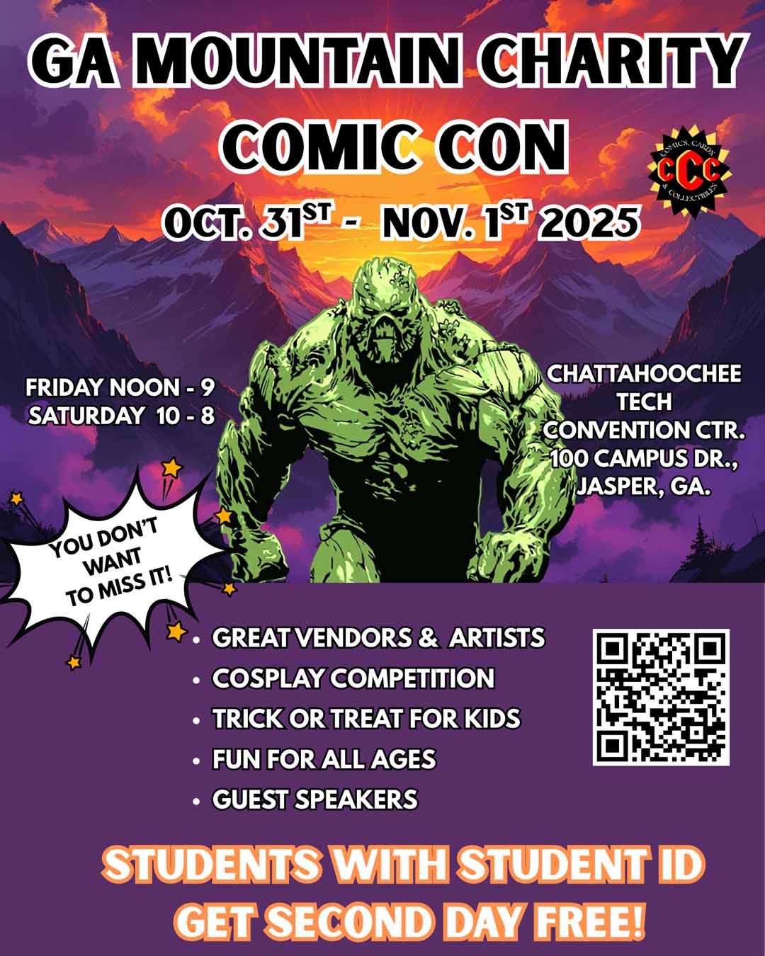 GA Mountain Charity Comic Con
