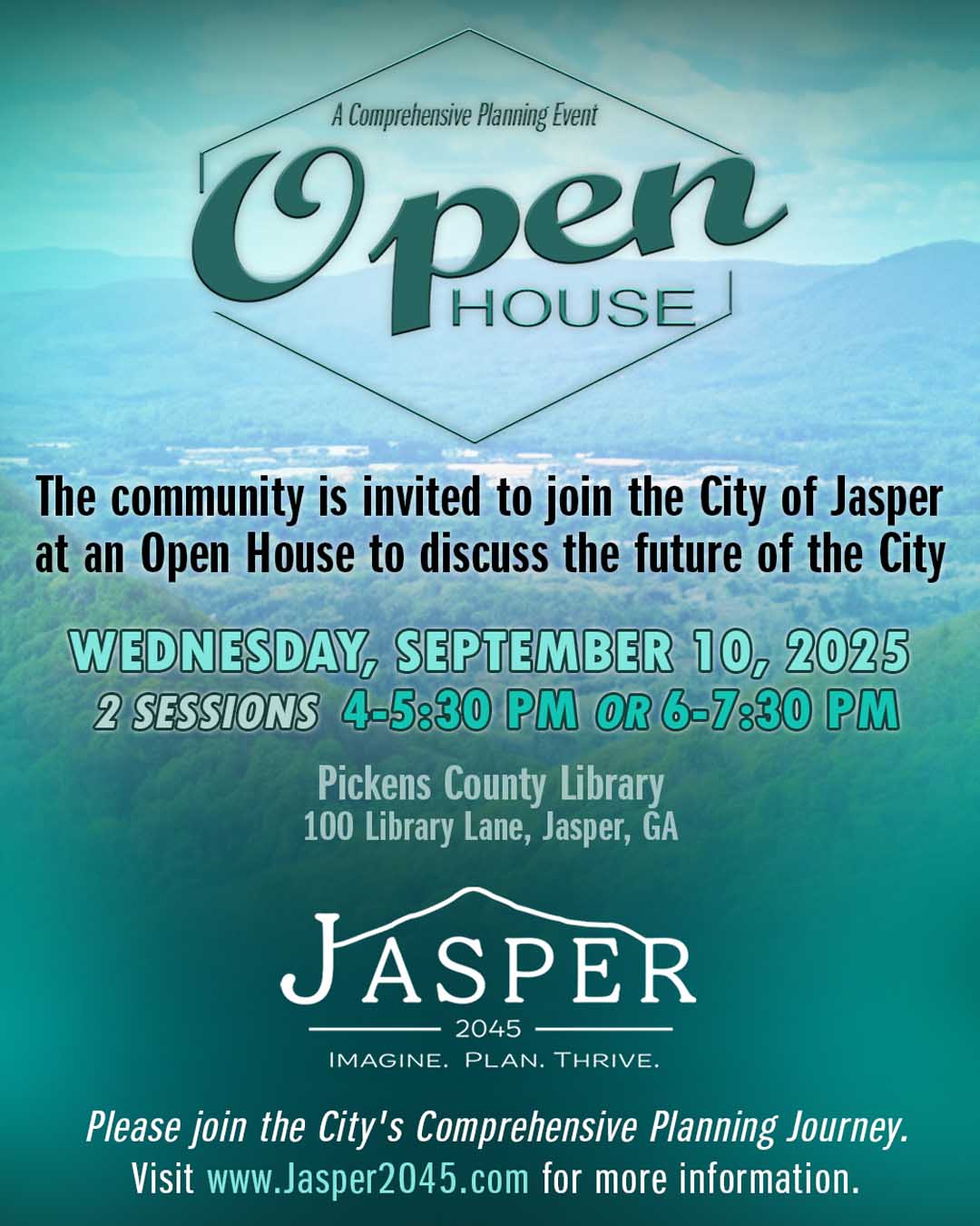 Jasper Comprehensive Plan Open House