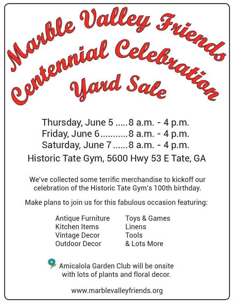 Marble Valley Friends Yard Sale