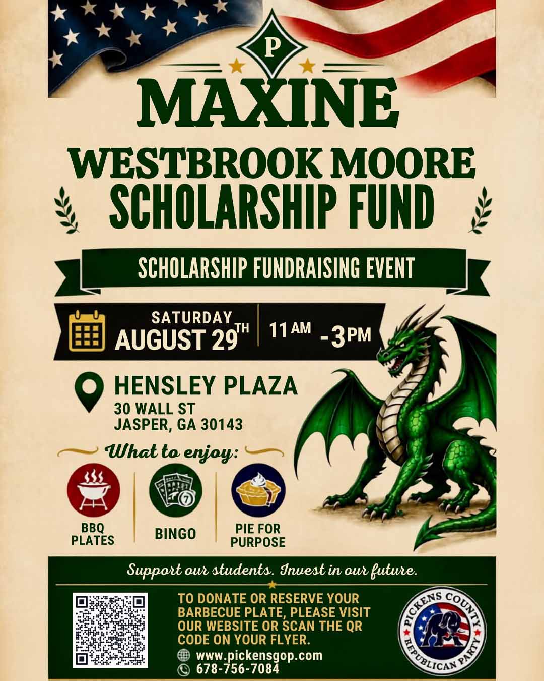 Pickens GOP Scholarship Fundraiser