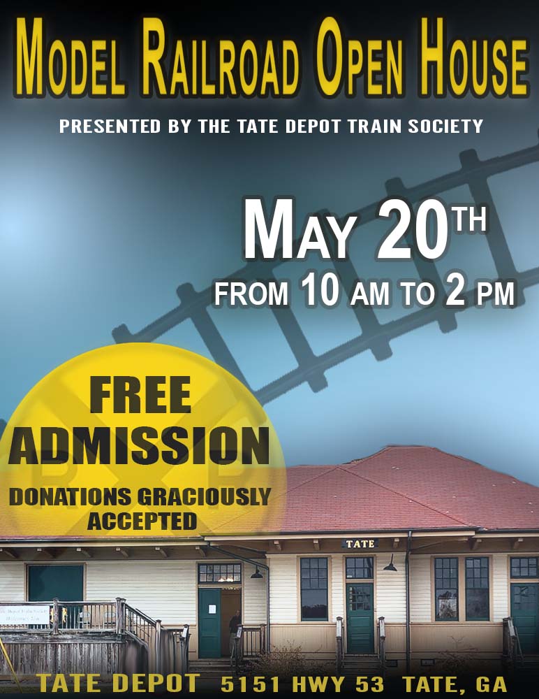 Model Railroad Open House on May 20, 2023 1000 AM
