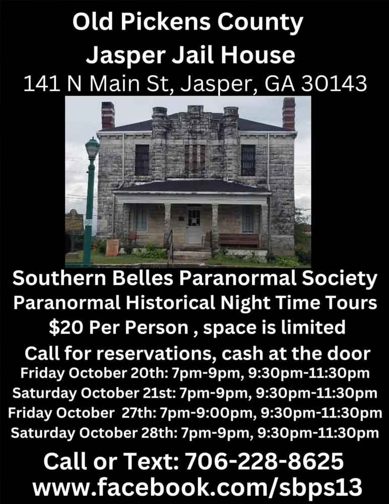 Old Pickens Jail Paranormal Tours