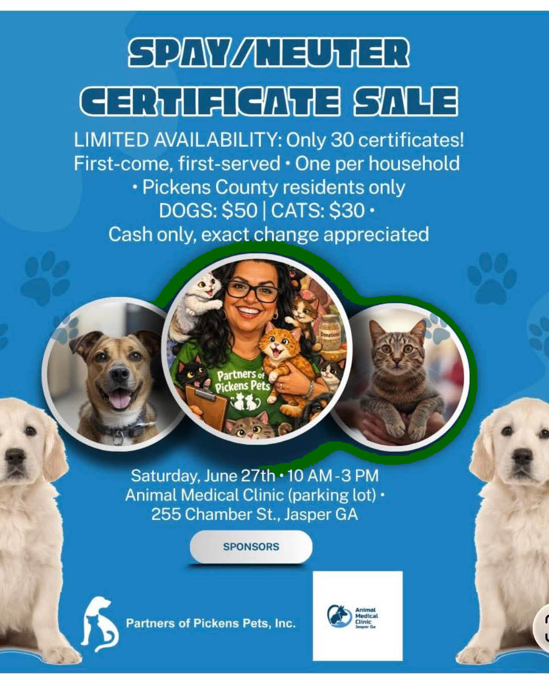 Spay & Neuter Certificate Sale