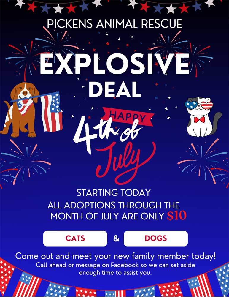 Pickens Animal Rescue Adoption Deal