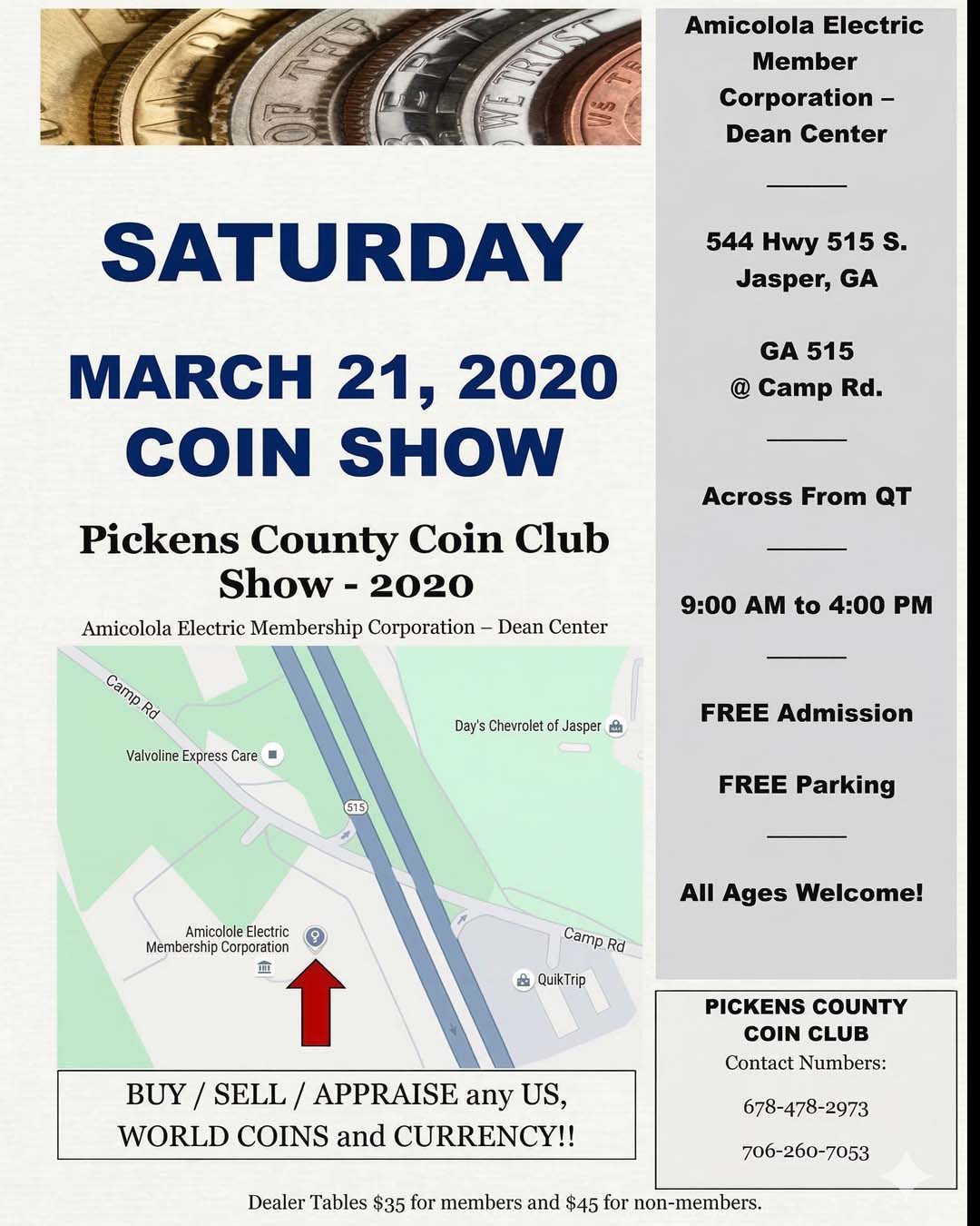 Pickens County Coin Club Show