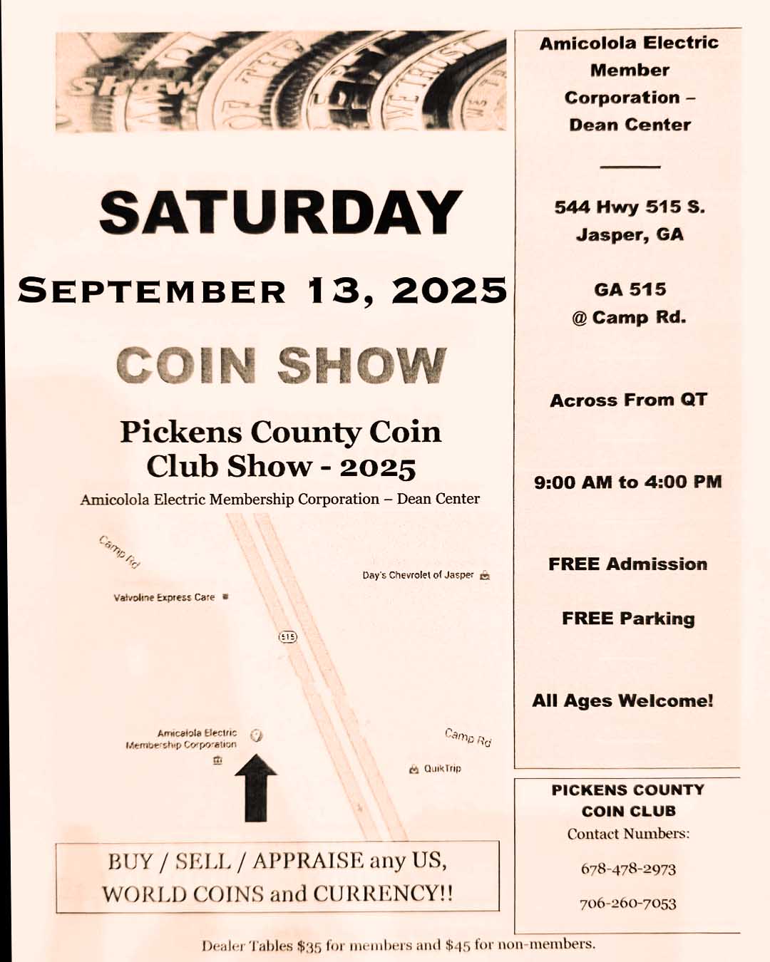 Pickens County Coin Club Show