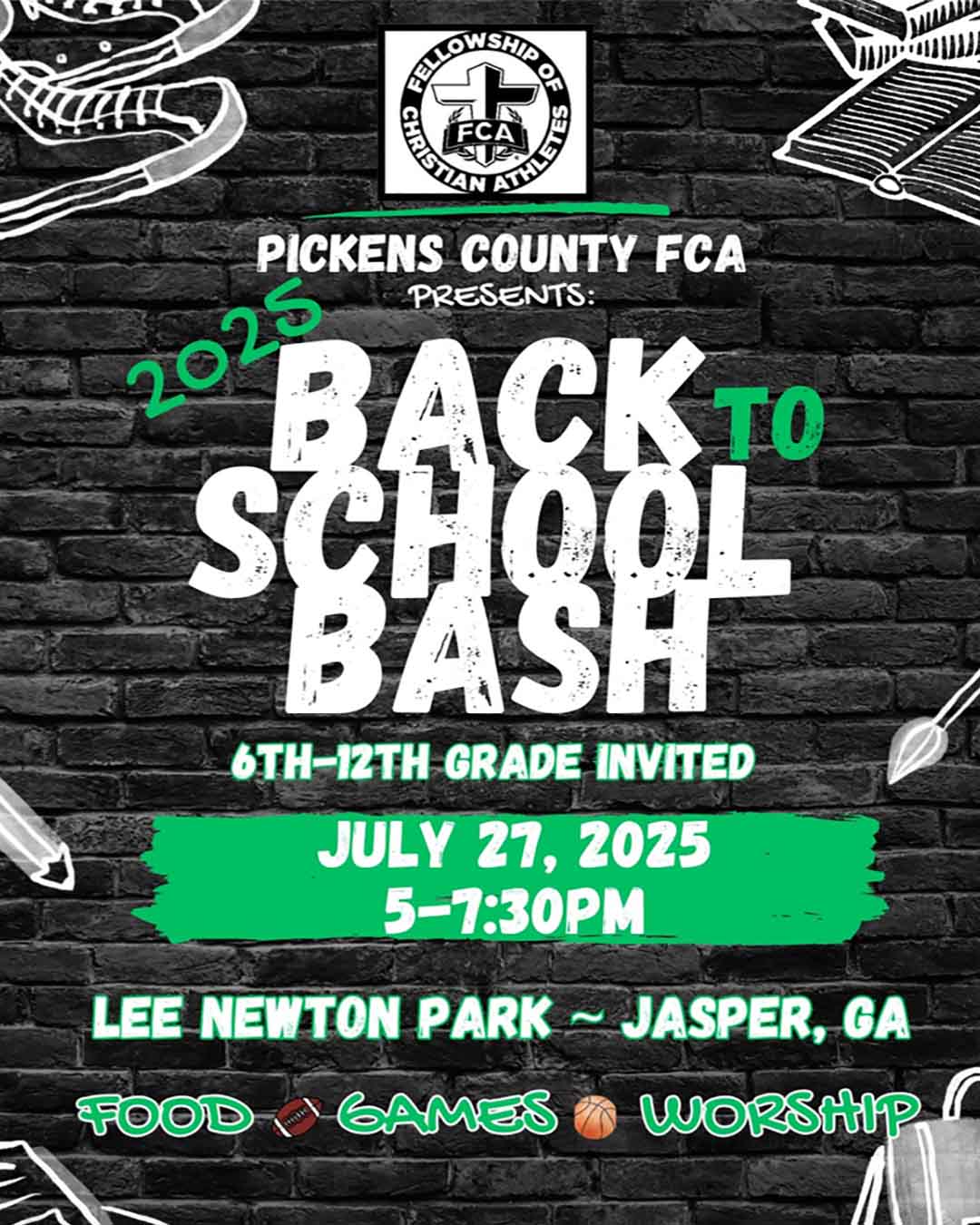 Pickens FCA Back to School Bash