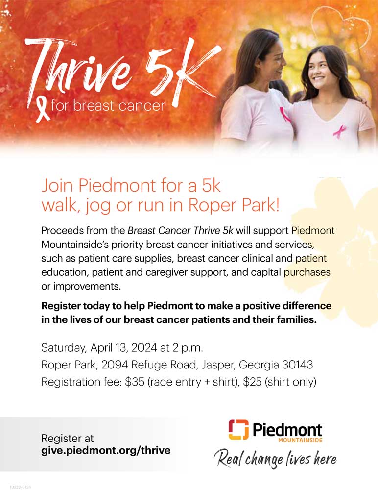 Piedmont Mountainside Breast Cancer Thrive 5k