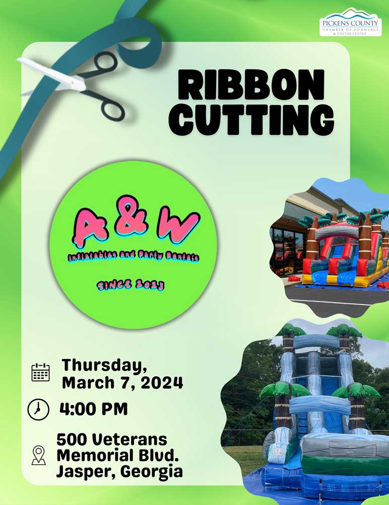 Ribbon Cutting:  A & W Inflatables and Party Rentals