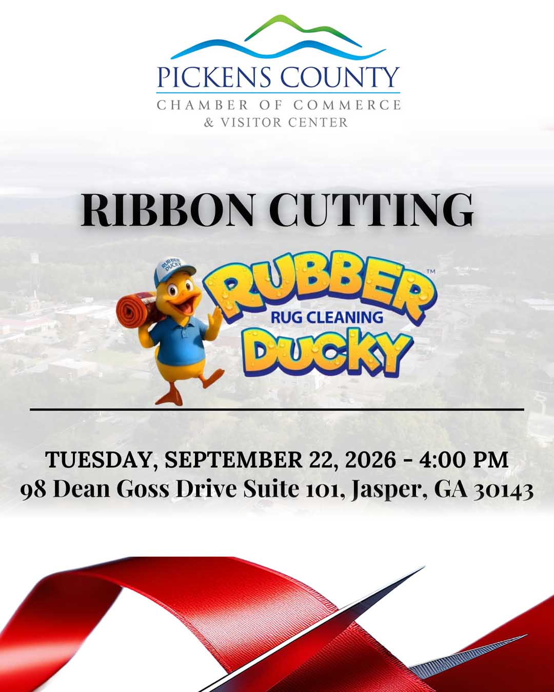 Ribbon Cutting:  Rubber Ducky Rug Cleaning