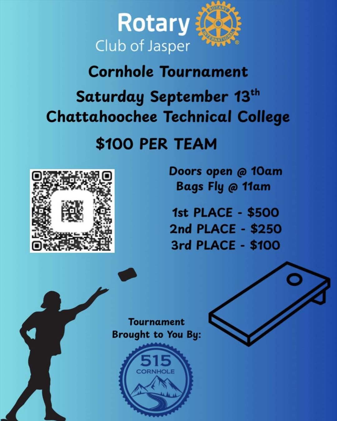 Rotary Club of Jasper Cornhole Tournament