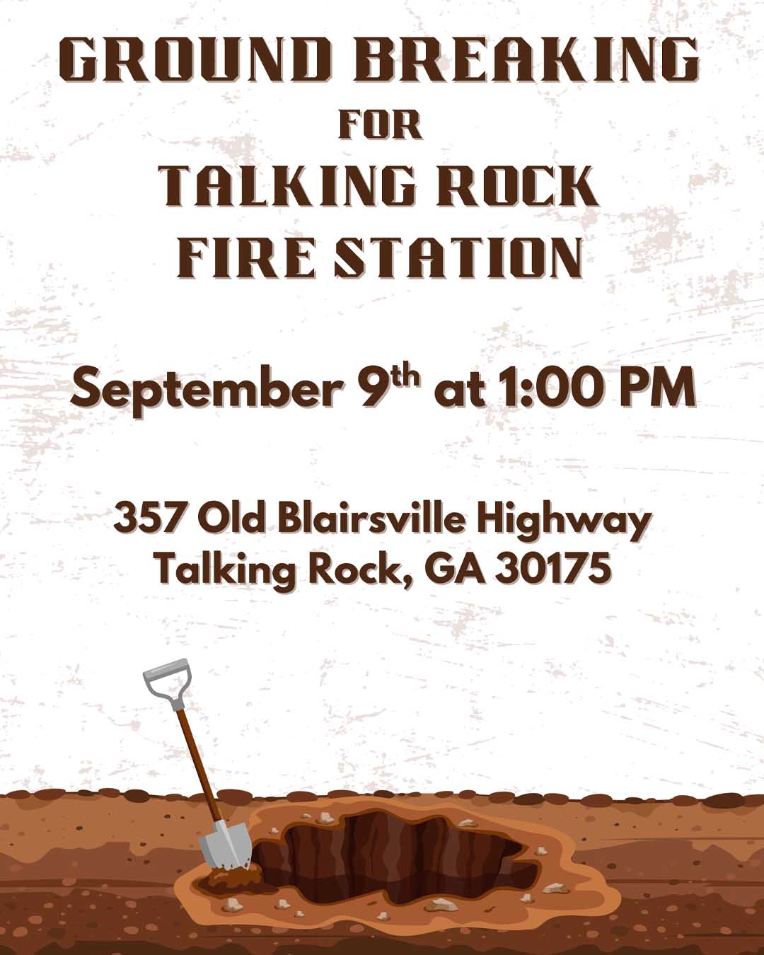 Ground Breaking for Talking Rock Fire Station