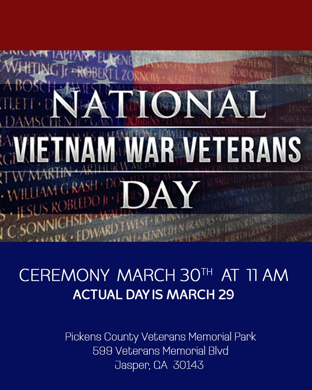Vietnam War Veterans Day Ceremony
