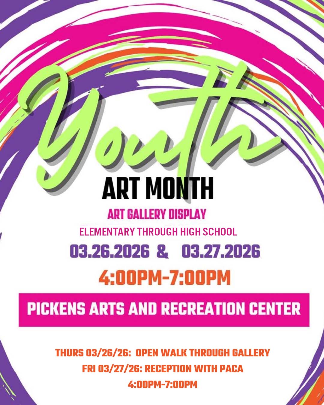 Youth Art Month Exhibit