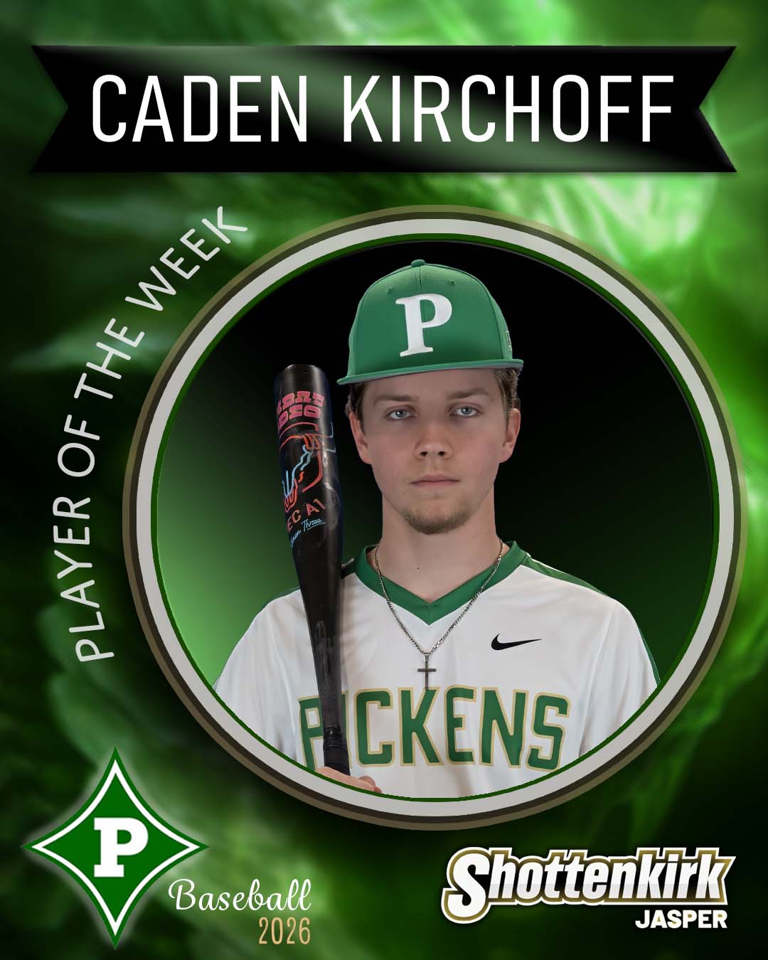 Caden Kirchoff PHS Baseball Player of the Week #5