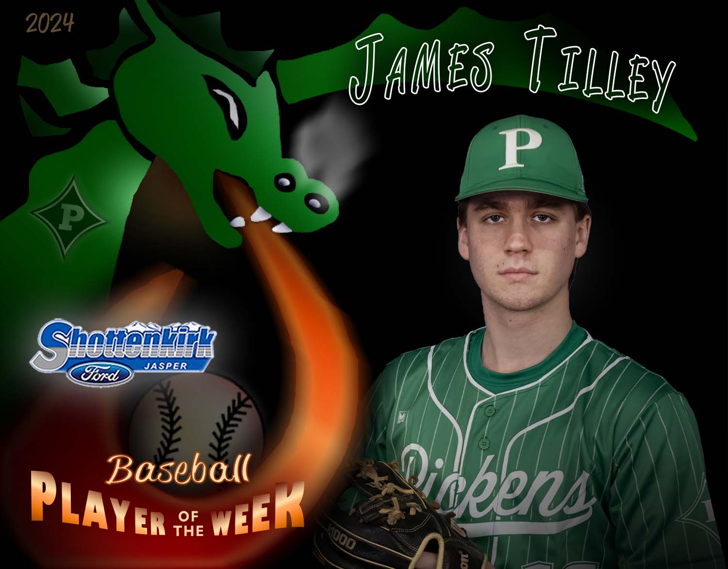 PHS Dragons Baseball Player of the Week #3 - Jame Tilley