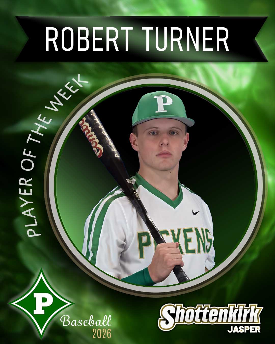 Roberto Turner PHS Baseball Player of the Week #1