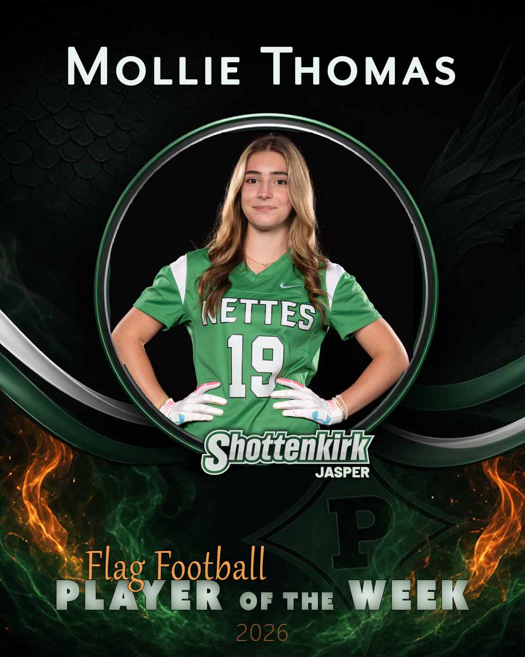 PHS Flag Football Player of the Week #5 - Mollie Thomsn