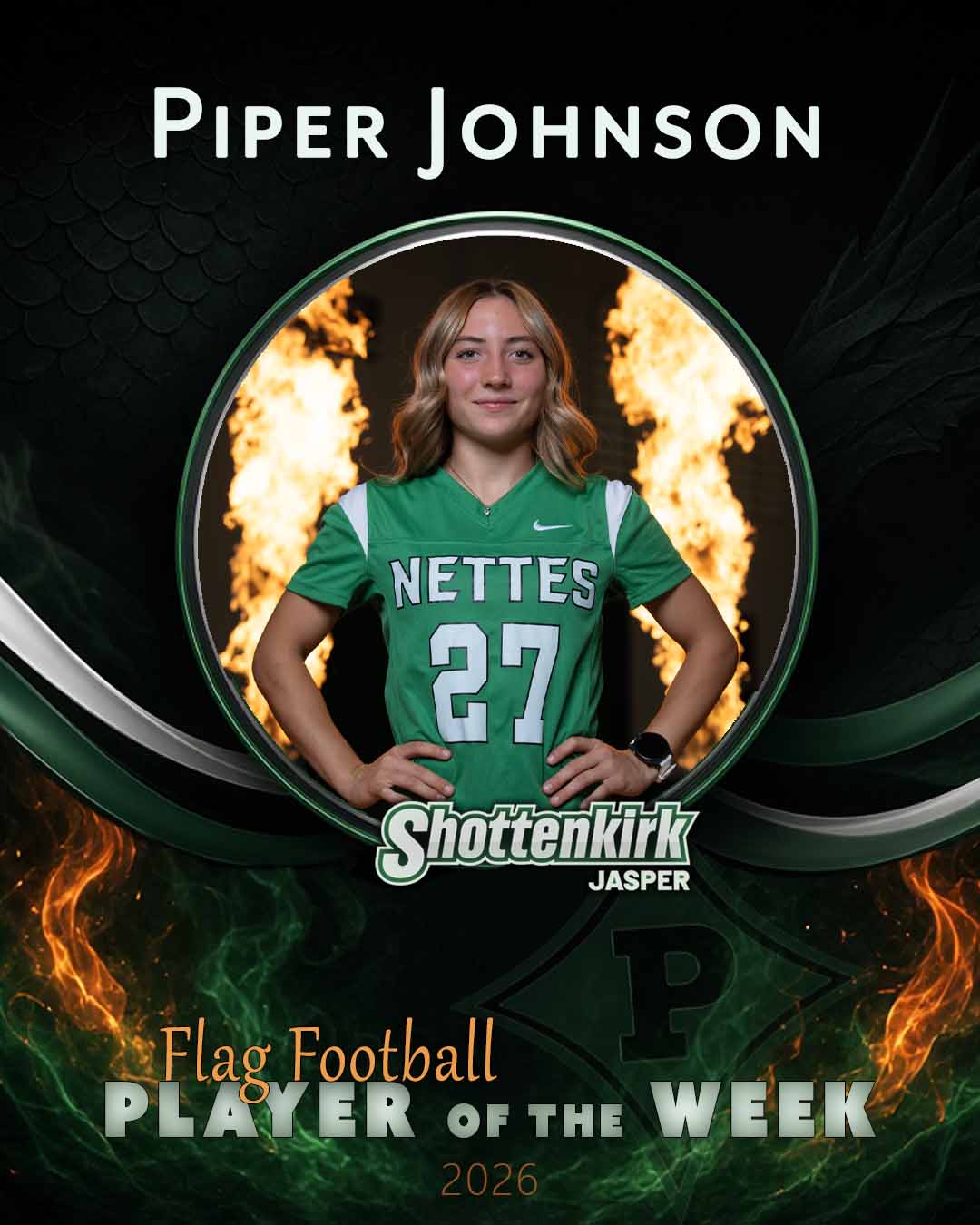 PHS Flag Football Player of the Week #4 - Piper Johnson