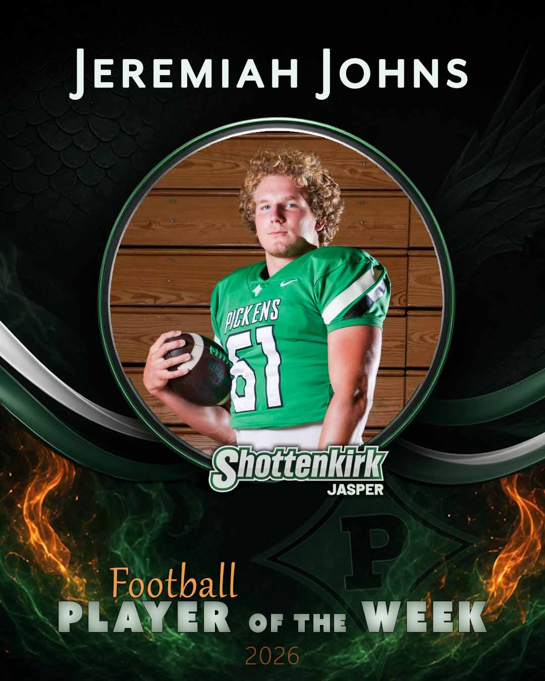PHS Football Players of the Week #5 - Jeremiah Johns
