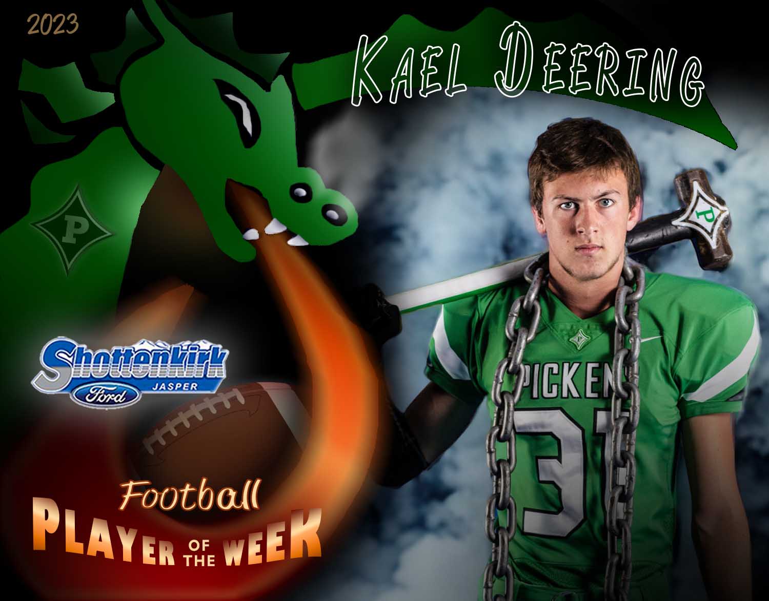 PHS Football Player of the Week #5 - Kael Deering
