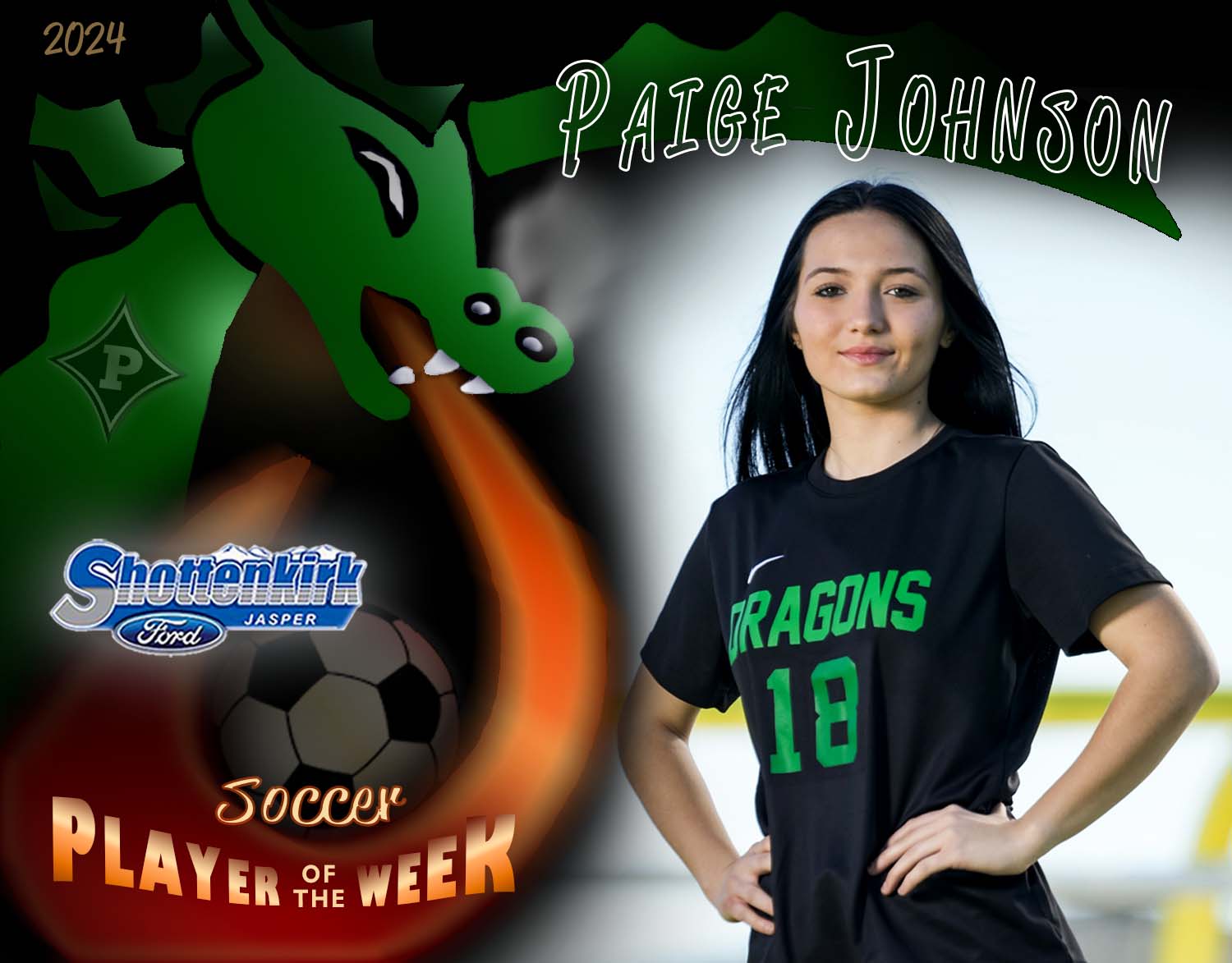 PHS Girls Soccer Player of the Week #2 - Paige Johnson 