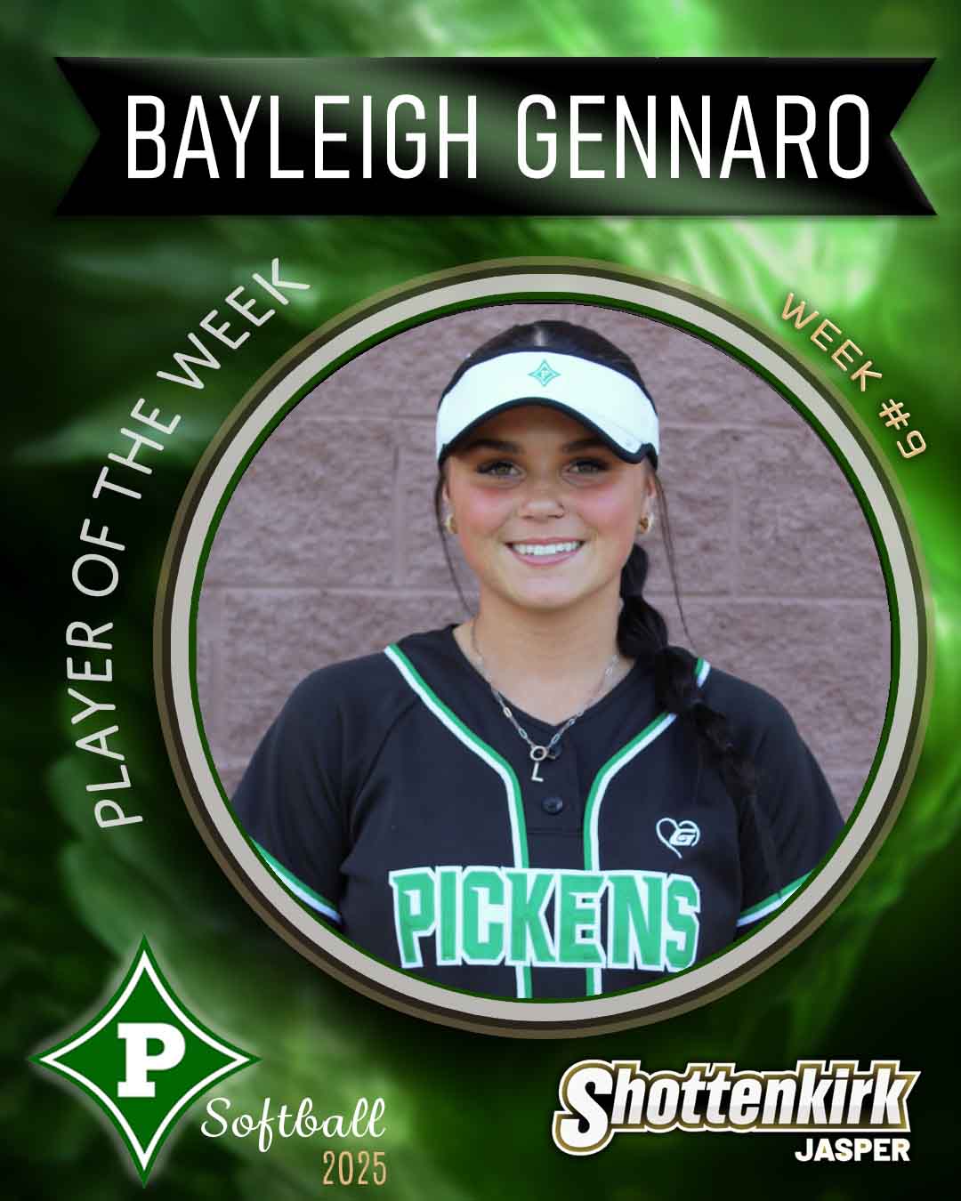 Bayleigh Gennaro PHS Softball Player of the Week #9